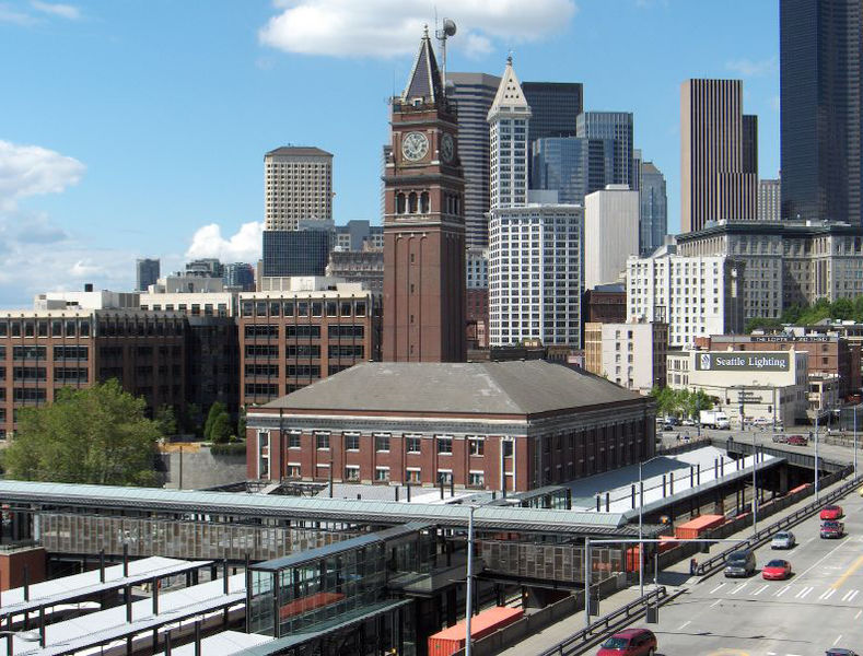 King Street Amtrak station in downtown Seattle